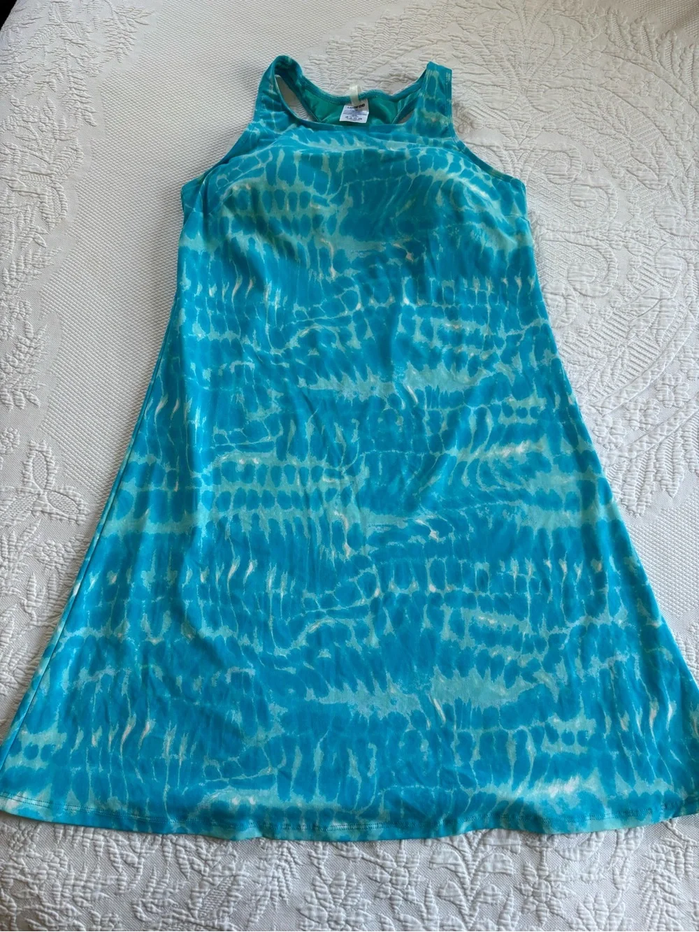 lands end beach dresses Lands End Womens Citrus Print Swim Cover Up Dress Size M Wrap Beach Vacation